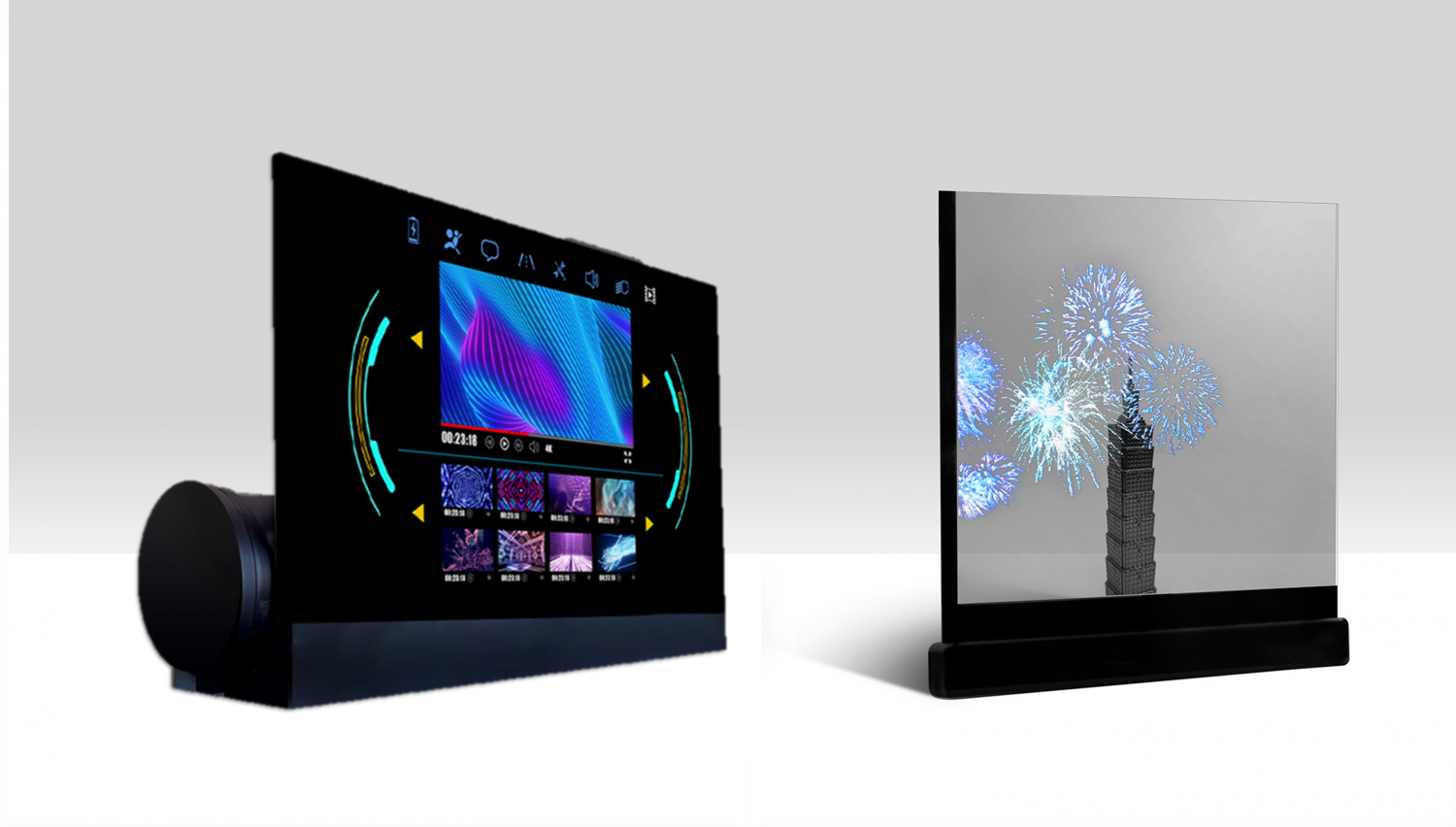 可捲式、折疊性、高透明